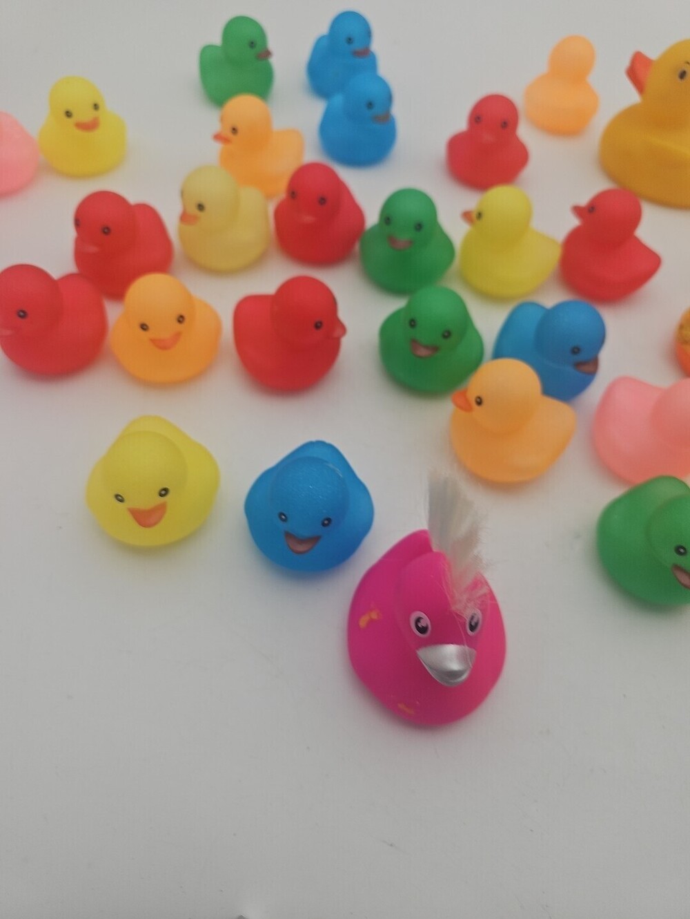 34 Multicolor Mini & Large Rubber Ducks Bath Toy Craft Jeep Ducking Set Lot Bath